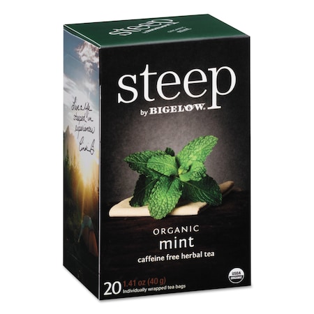Bigelow steep Tea, Mint, 1.41 oz Tea Bag, PK20 RCB17709